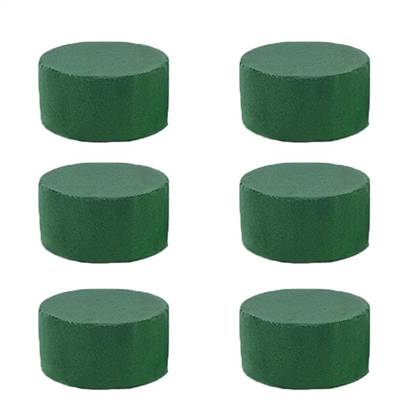Supply For Florist - 6 pçs redondo floral espuma tijolos