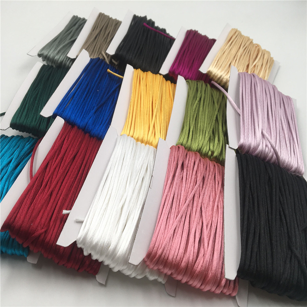 2mm trançado macrame seda macr - Ribbon Wired Satin avaliação e preço