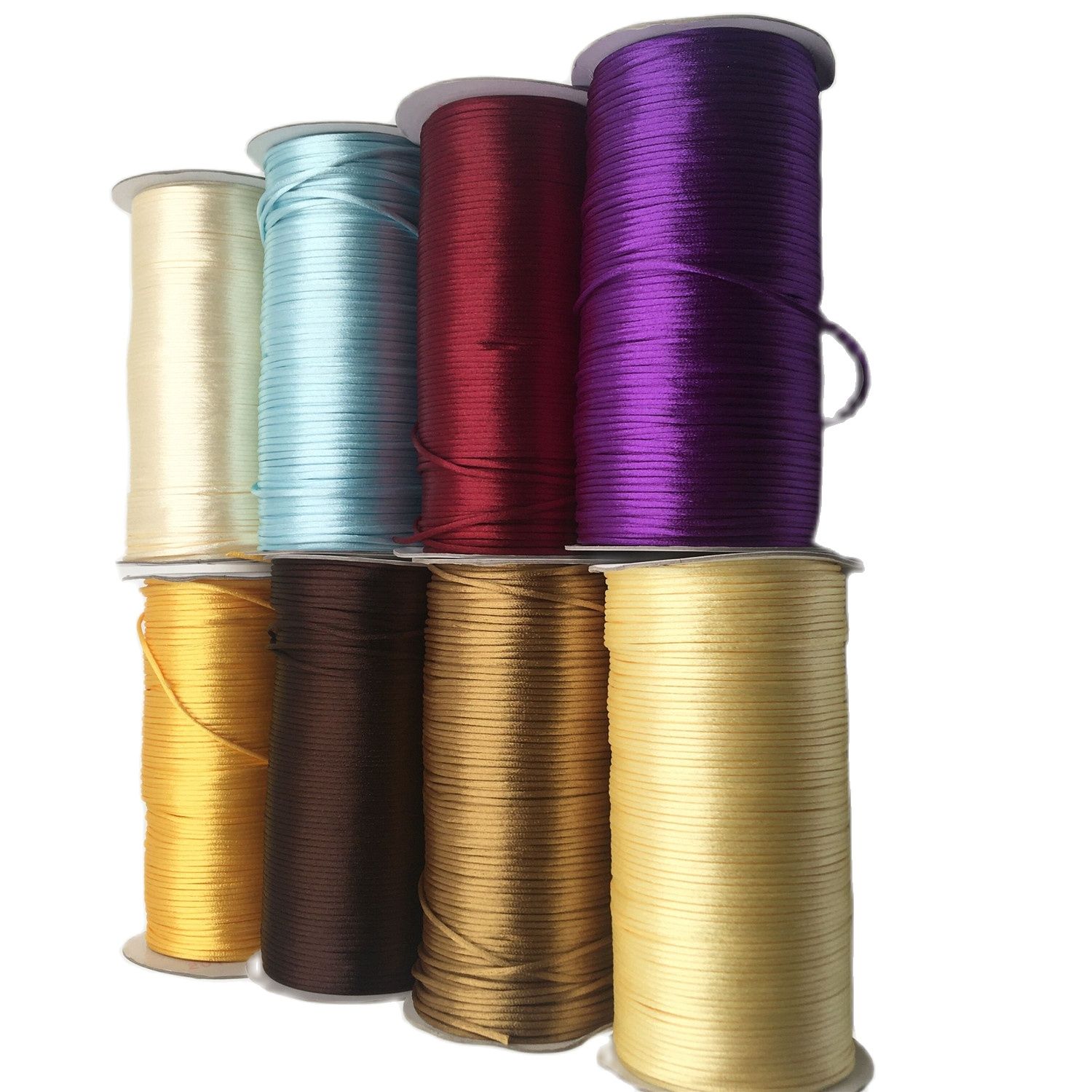2mm trançado macrame seda macr - Ribbon Wired Satin avaliação e preço