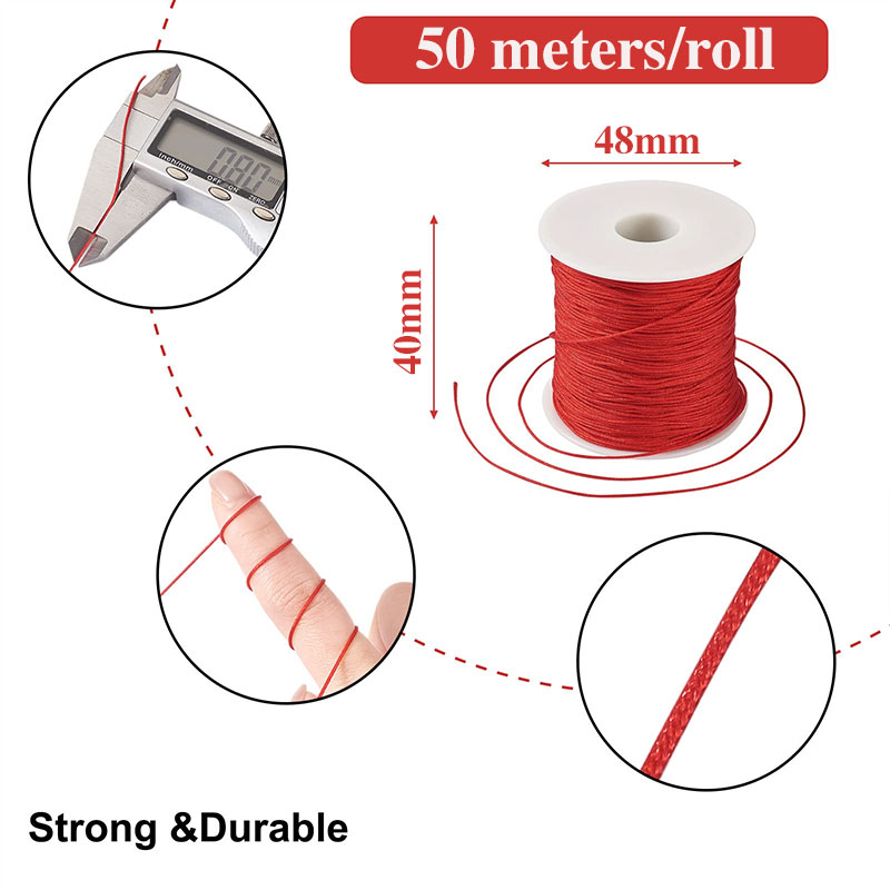 50m/rolo 0.8mm fio de náilon c - Ribbon Wired Satin avaliação e preço