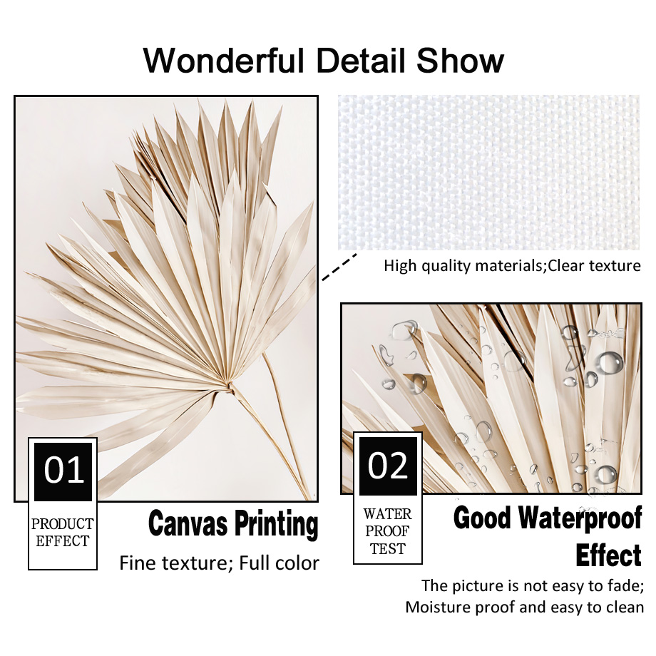 Arte de Parede Boho em Beje Ne - Palm Leaf Dried avaliação e preço