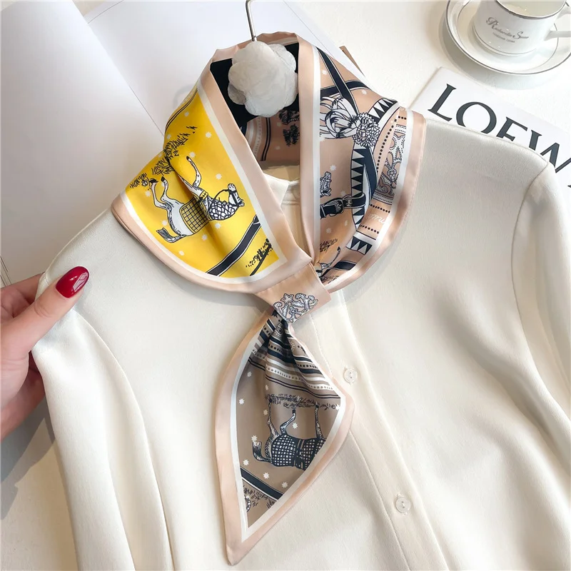 Marca de luxo lenço magro cach - Ribbon Wired Satin avaliação e preço