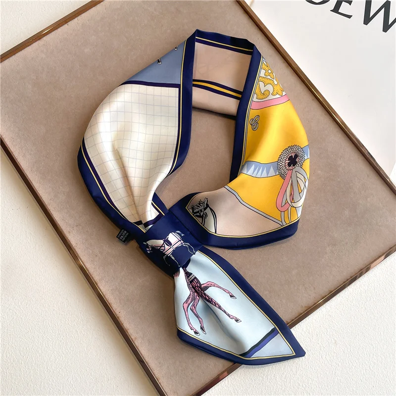 Marca de luxo lenço magro cach - Ribbon Wired Satin avaliação e preço