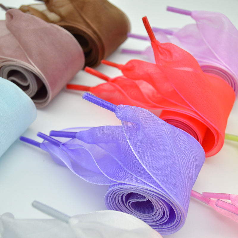 1 Par de Cadarços de Organza d - Ribbon Wired Satin avaliação e preço