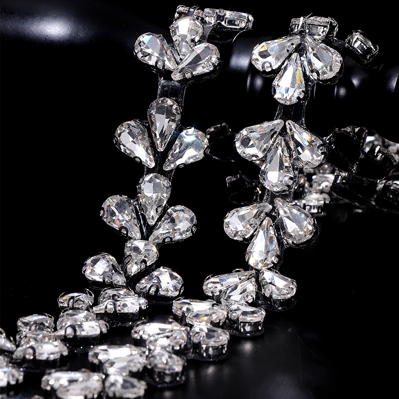 1 jarda de cristal strass bord - Ribbon Wired Satin avaliação e preço