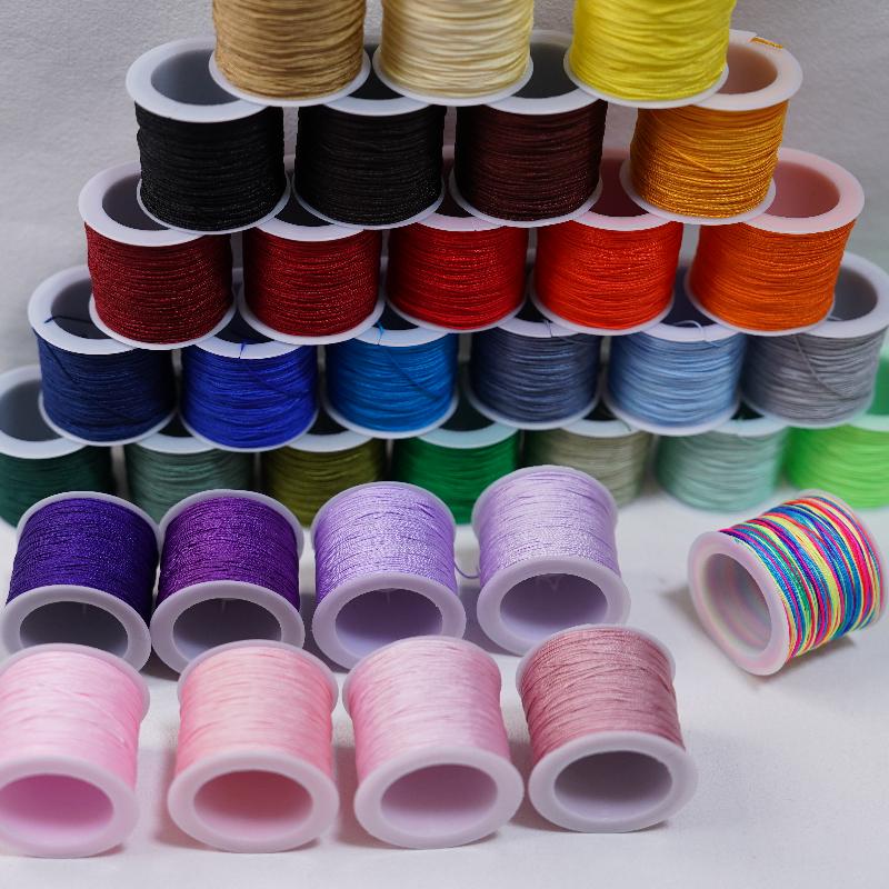 Novo 50m 0.8mm artesanato cabo - Ribbon Wired Satin avaliação e preço